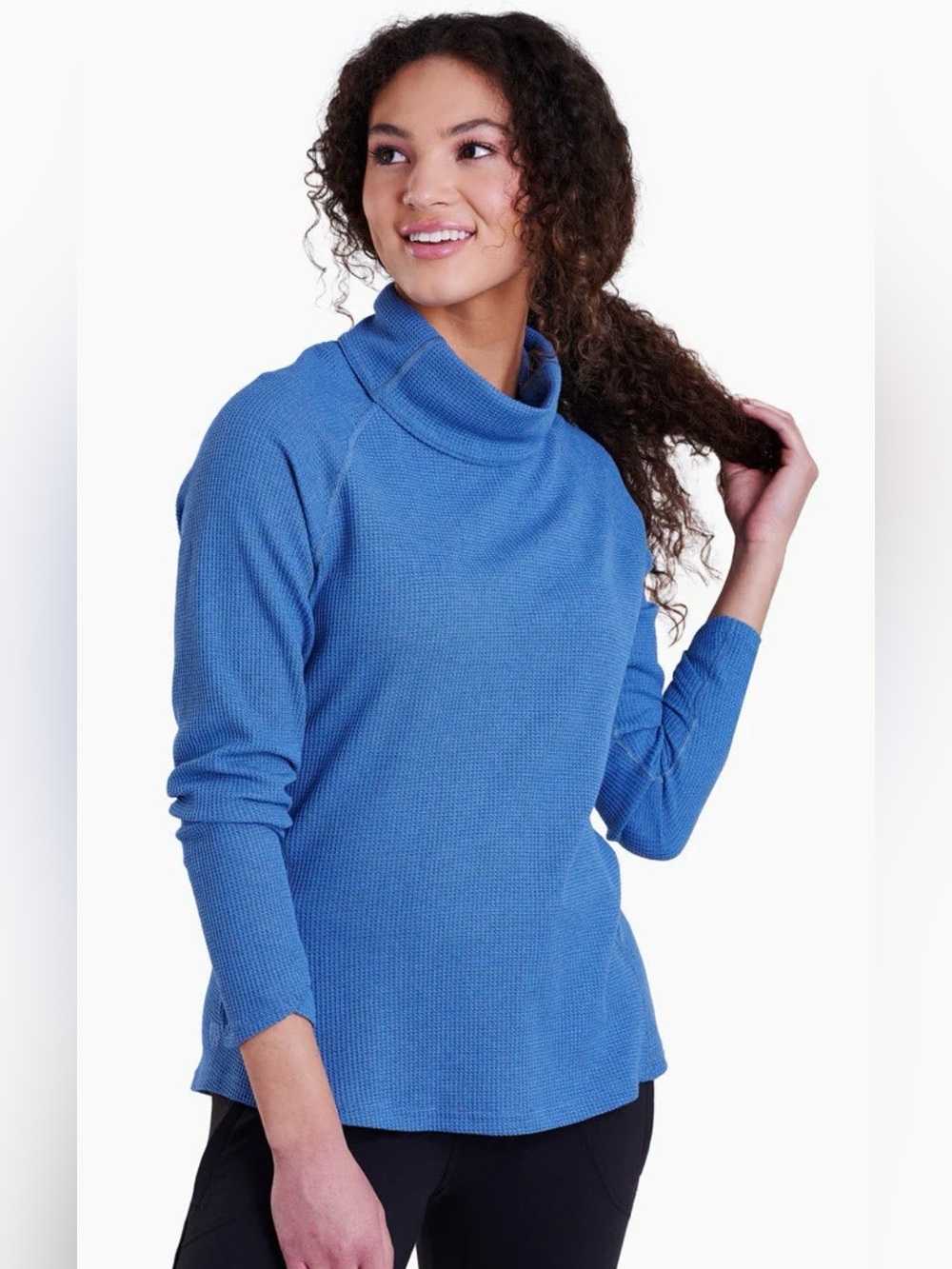 Kuhl Petra Waffle Weave Turtle Neck Performance Pullover Sweater